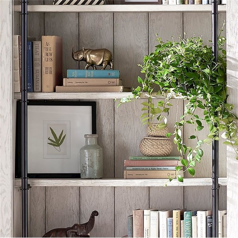 Avondale 8' Tall Bookcase Wall With Ladder. Picture 4