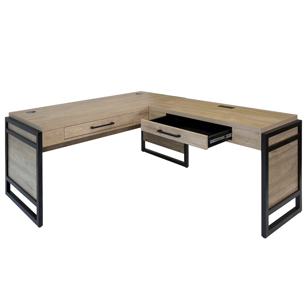 Mason Laminate Open L-Desk & Return. Picture 2