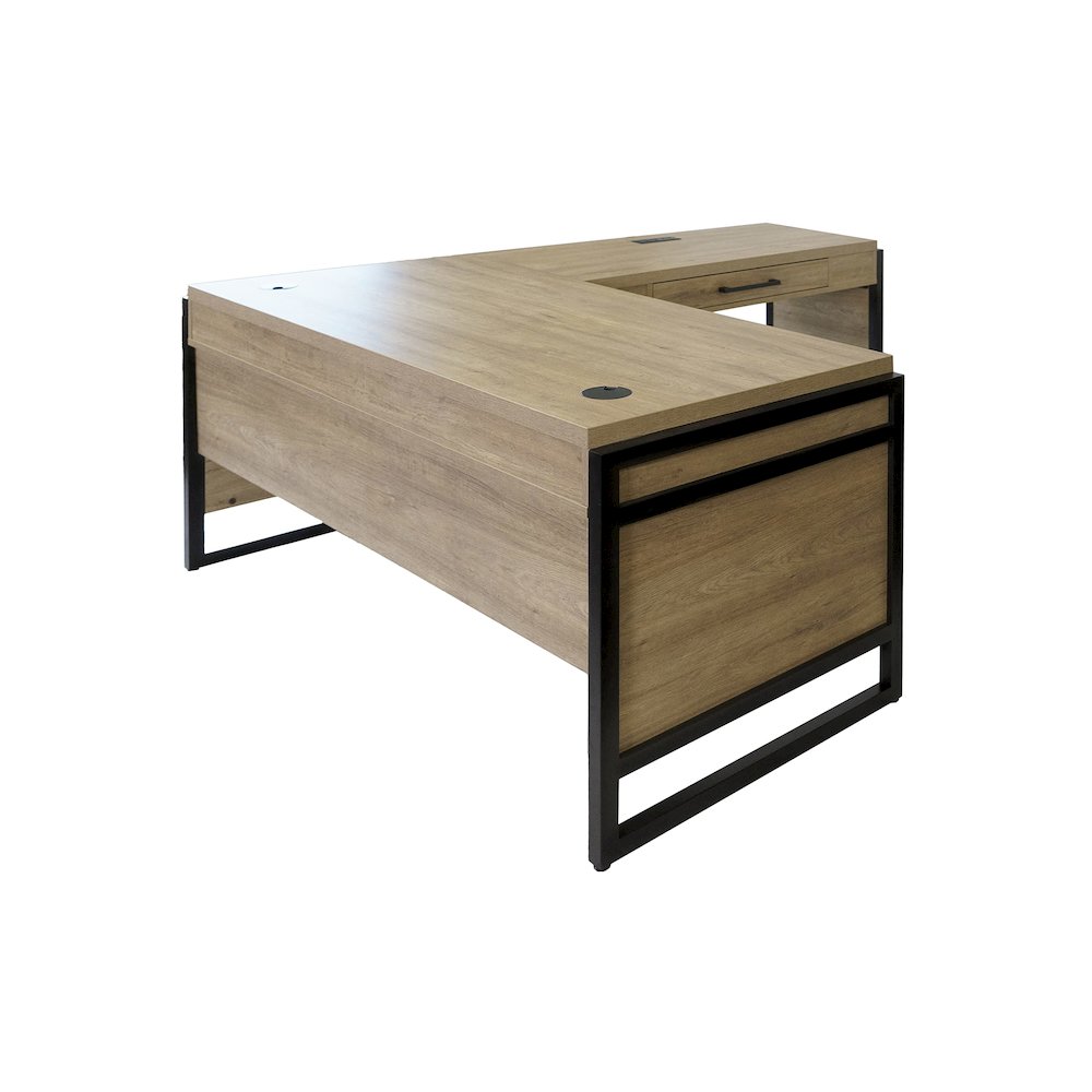 Mason Laminate Open L-Desk & Return. Picture 5