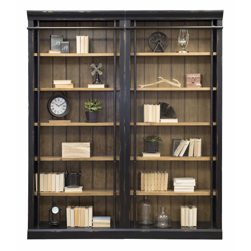 Toulouse Two 8' Tall Bookcase Wall With Ladder. Picture 1