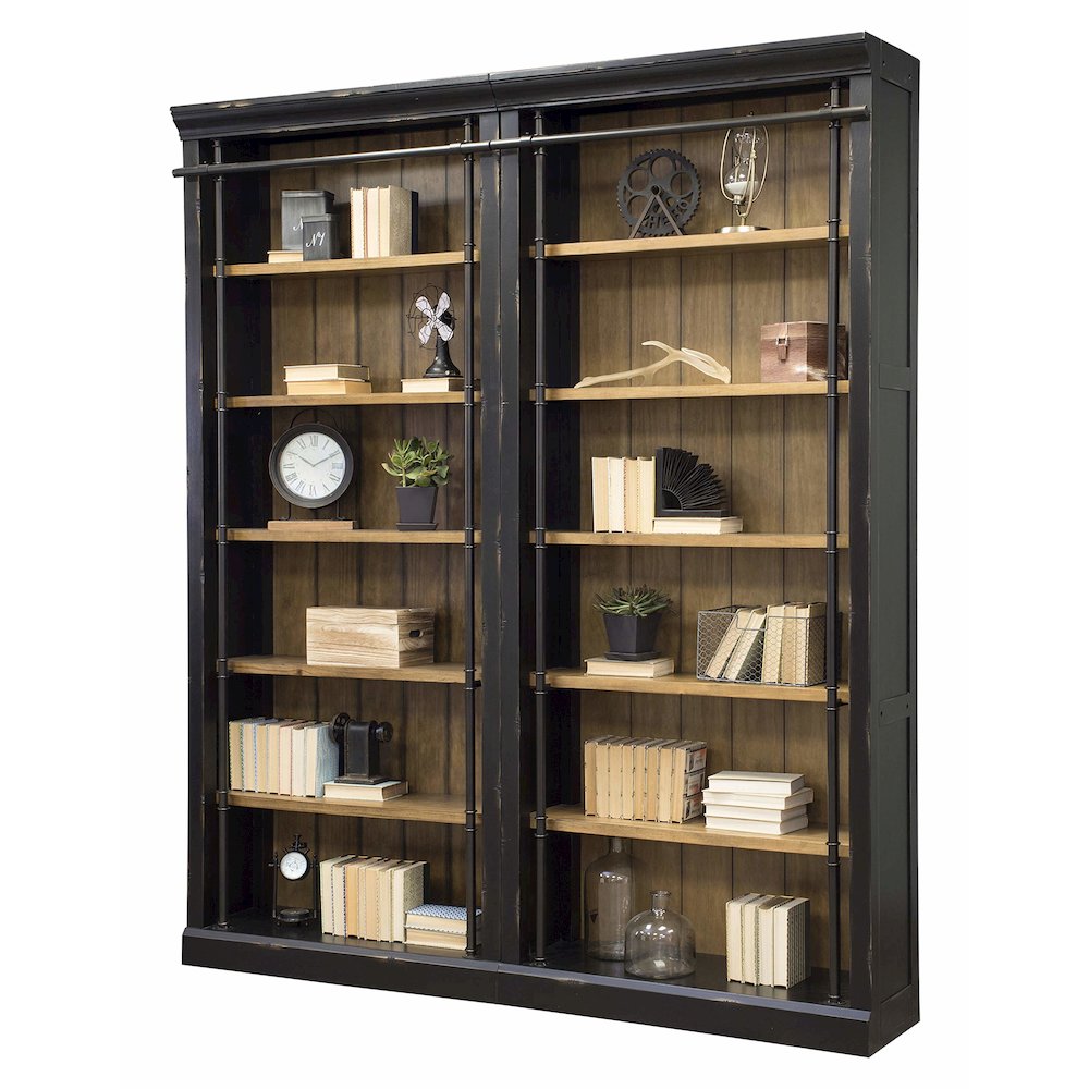 Toulouse Two 8' Tall Bookcase Wall With Ladder. Picture 3