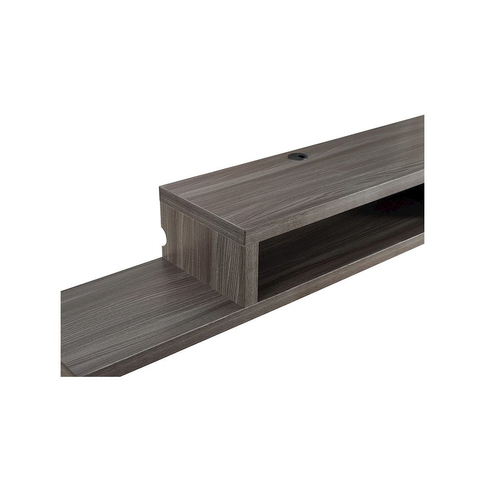 Floating TV Skyline Walnut Stand Wall Mounted Console, 60-Inch Wood Shelf. Picture 4