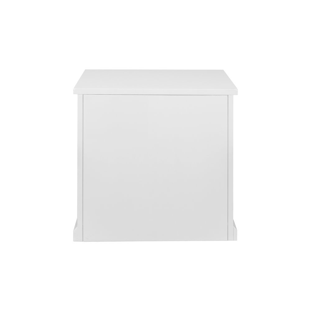 Wood Lateral File Cabinet, 2 Locking File Drawers, White Finish. Picture 5