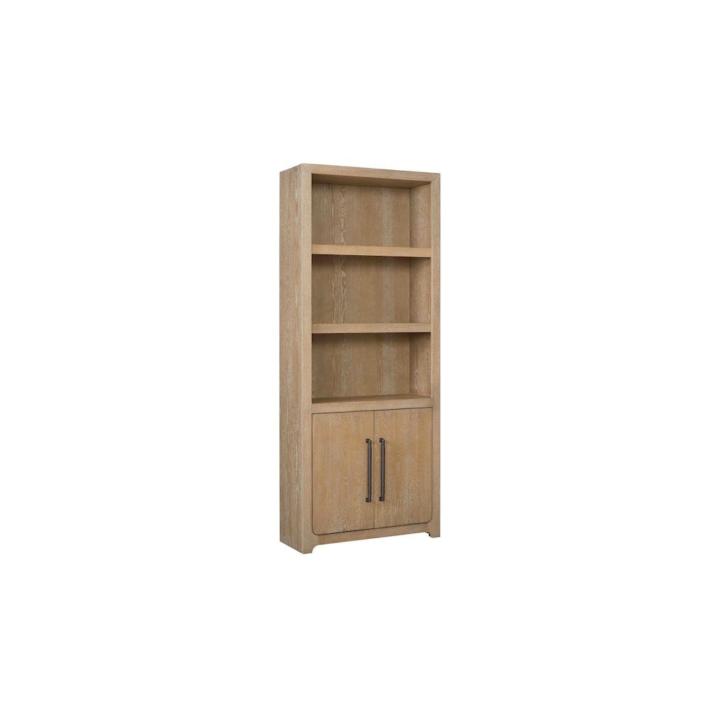 Wood Bookcase with Doors and Storage, Tall Bookshelf with Enclosed Shelves. Picture 12