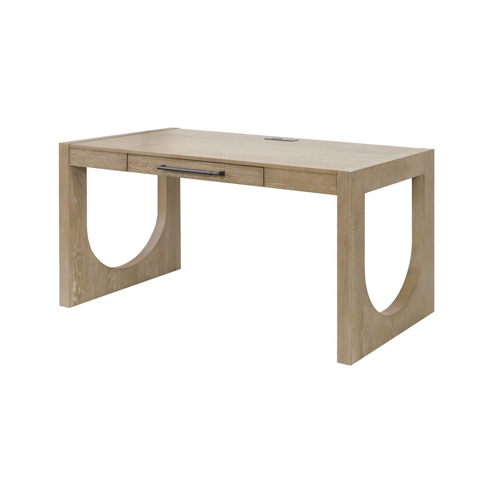 Modern Light Brown Desk – 55 Inch Computer Desk With Long Table Design. Picture 2