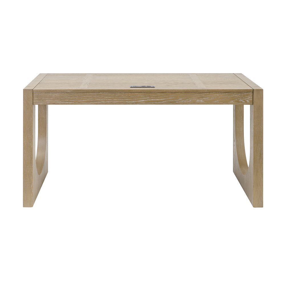 Modern Light Brown Desk – 55 Inch Computer Desk With Long Table Design. Picture 1