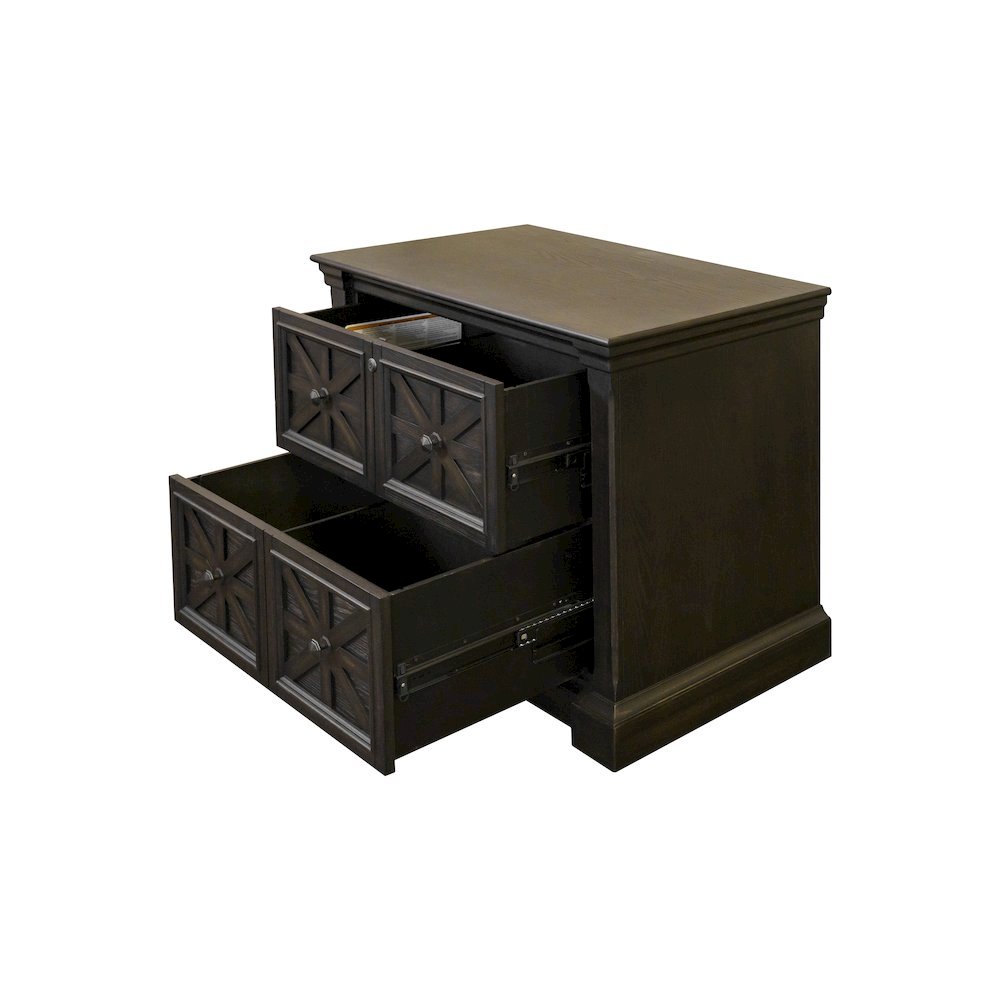 Brown Wooden Filing Cabinet with Drawers, Decorative Office Cabinet. Picture 8