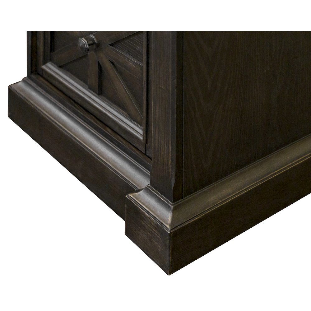 Traditional Credenza, 7 Drawers, 2 Locking Files, Power Center, Dark Brown. Picture 5