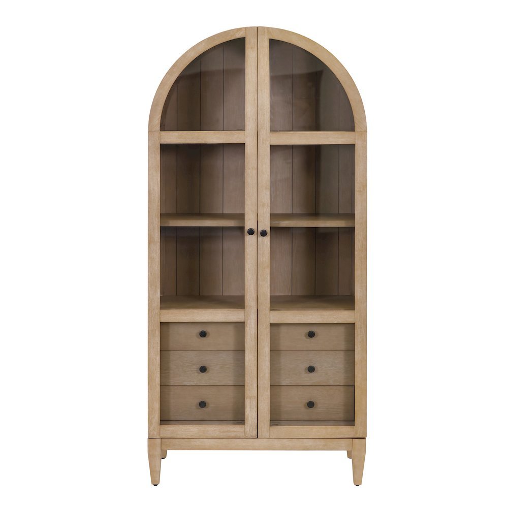Elegant Arch Cabinet with Storage, Wood Hutch Cabinet for Living Room. Picture 5