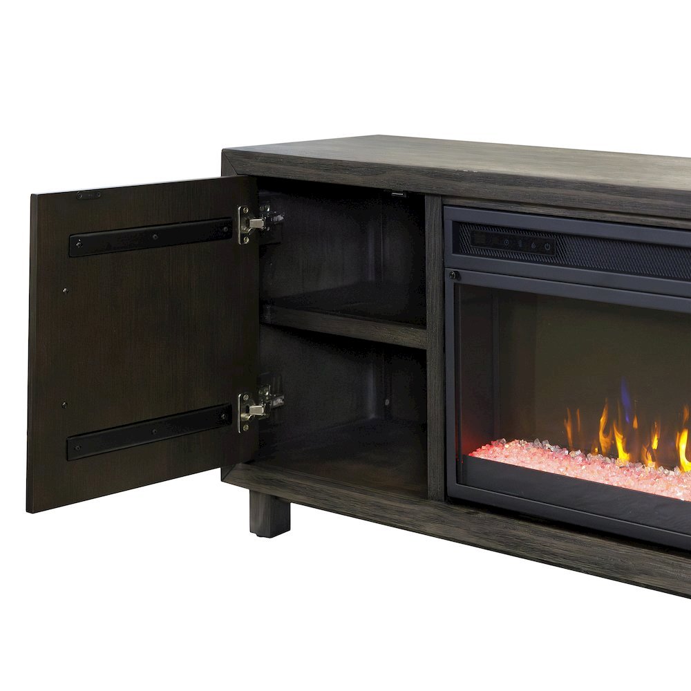 Gray Electric Fireplace TV Stand, Entertainment Console for Living Room. Picture 4