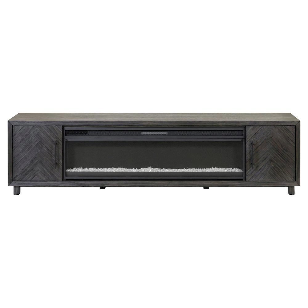 Gray Electric Fireplace TV Stand, Entertainment Console for Living Room. Picture 9
