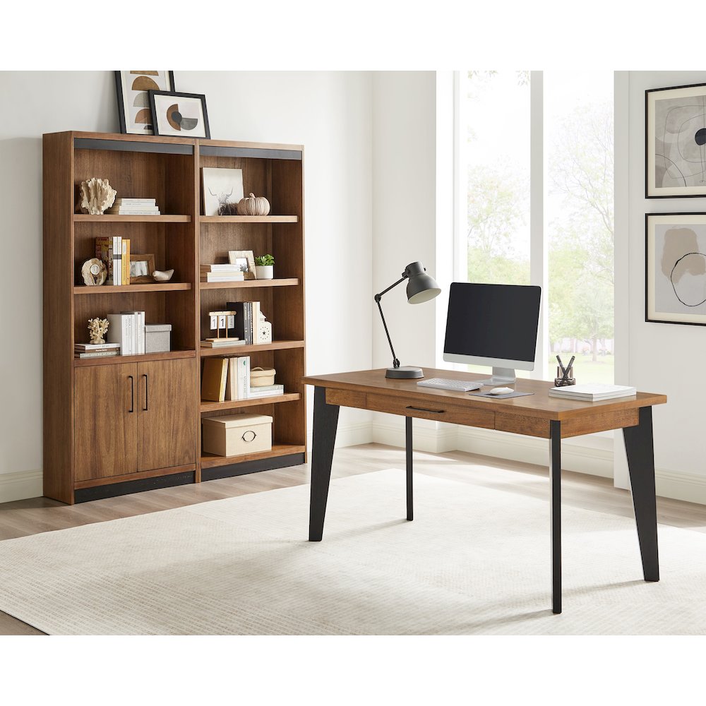 Avery Modern Writing Desk, Rich Medium Brown. Picture 4