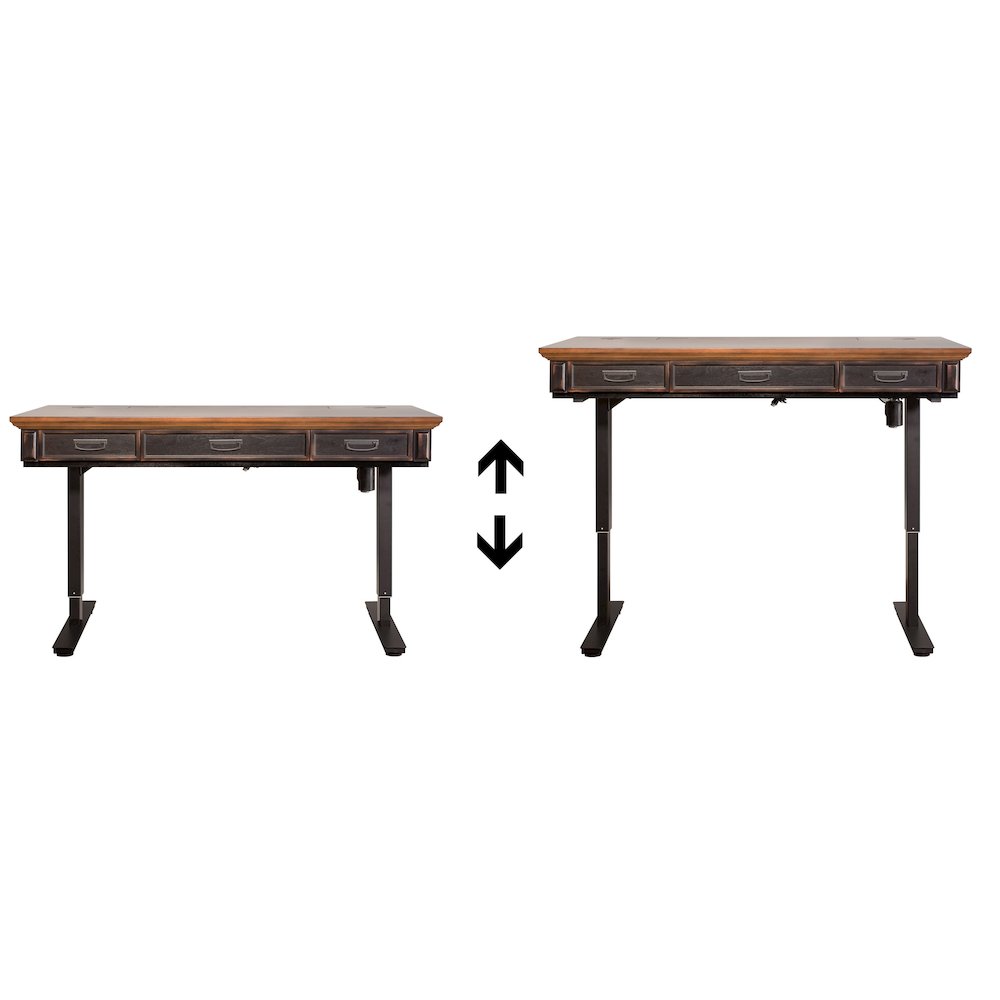 Hartford Wood Electric Sit/Stand Desk, Black. Picture 3