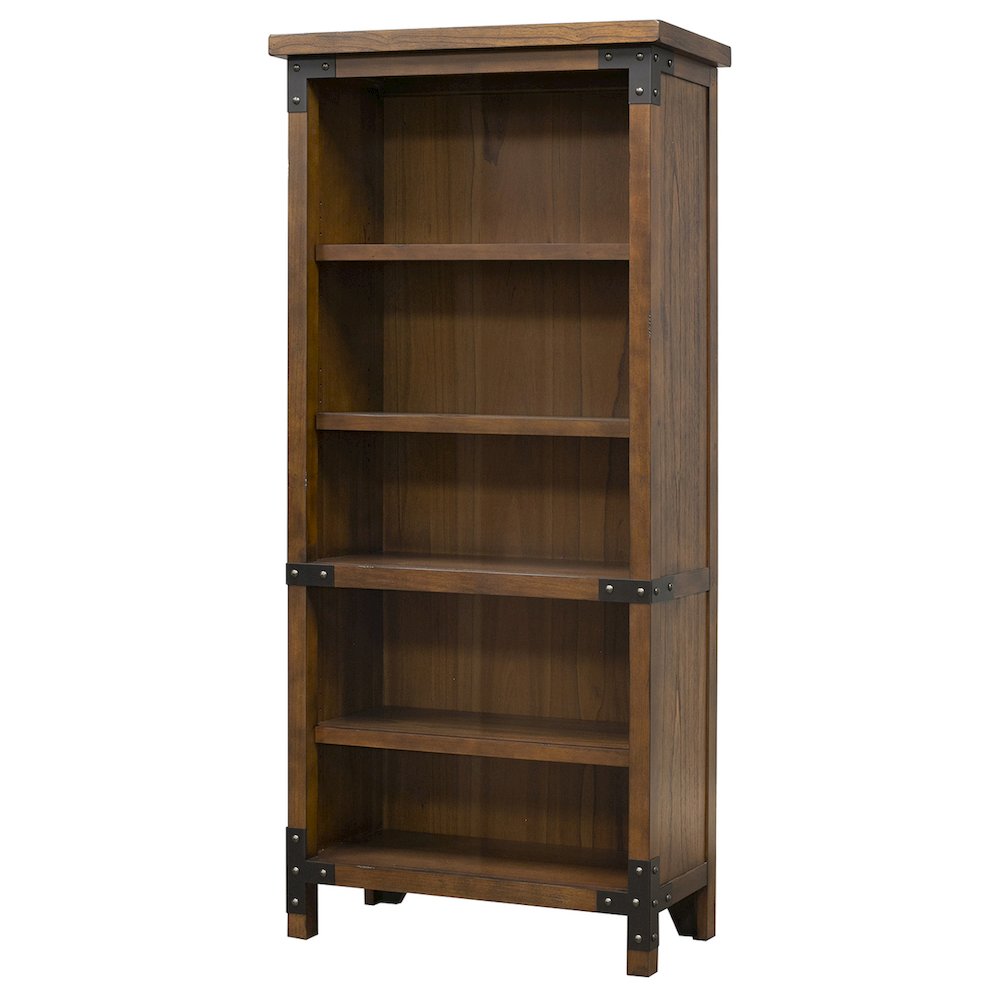 Addison Rustic Open Bookcase, Office Shelving. Picture 1