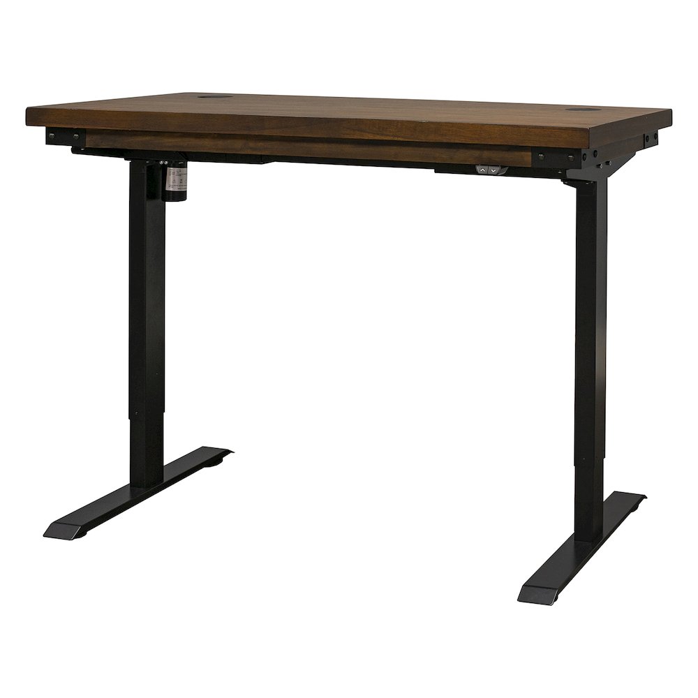 Addison Rustic Electric Sit/Stand Desk. Picture 1
