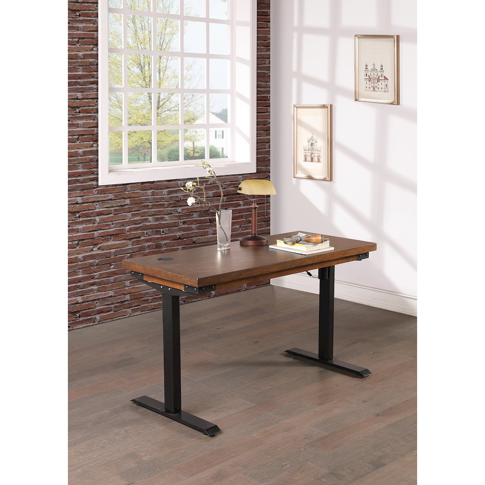 Addison Rustic Electric Sit/Stand Desk. Picture 3