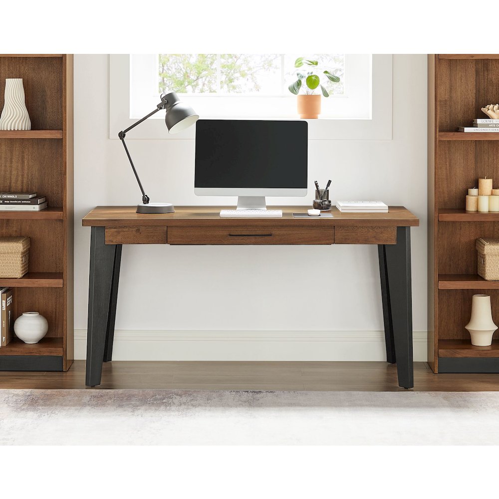 Avery Modern Writing Desk, Rich Medium Brown. Picture 11
