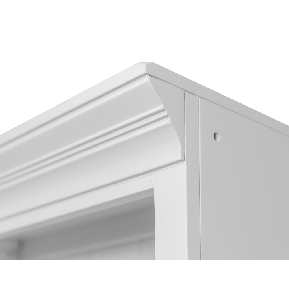 Modern Wood Lower Doors Bookcase, Office Bookcase, Office Shelving, White. Picture 6