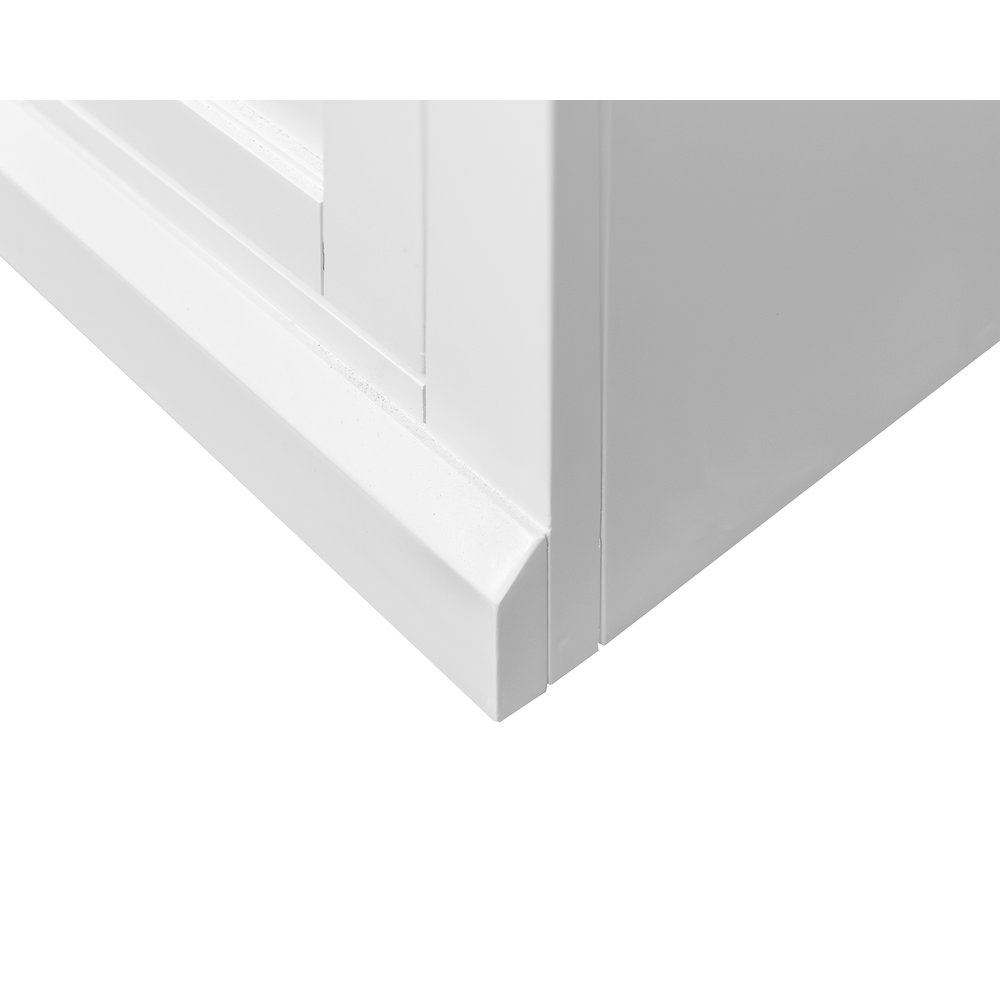 Modern Wood Lower Doors Bookcase, Office Bookcase, Office Shelving, White. Picture 7