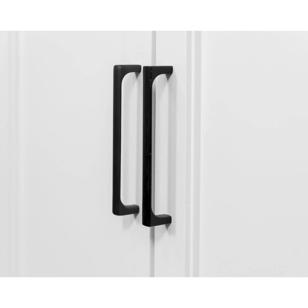 Modern Wood Lower Doors Bookcase, Office Bookcase, Office Shelving, White. Picture 8