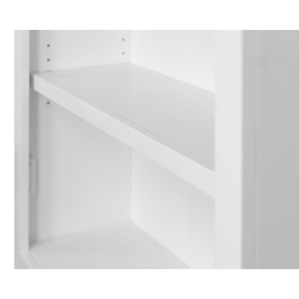 Modern Wood Lower Doors Bookcase, Office Bookcase, Office Shelving, White. Picture 9
