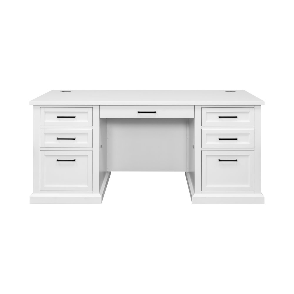 Abby Wood Double Pedestal Executive Desk. Picture 2