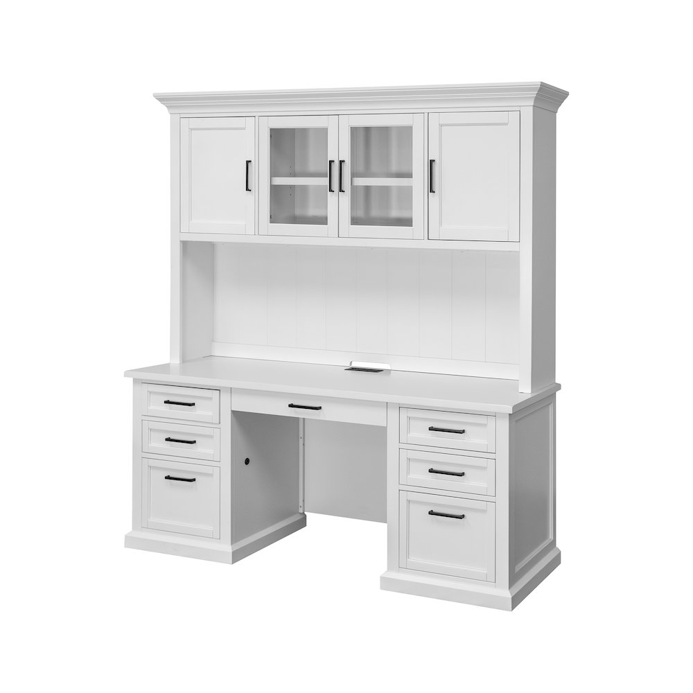Abby Wood Hutch With Doors, Storage Hutch. Picture 1