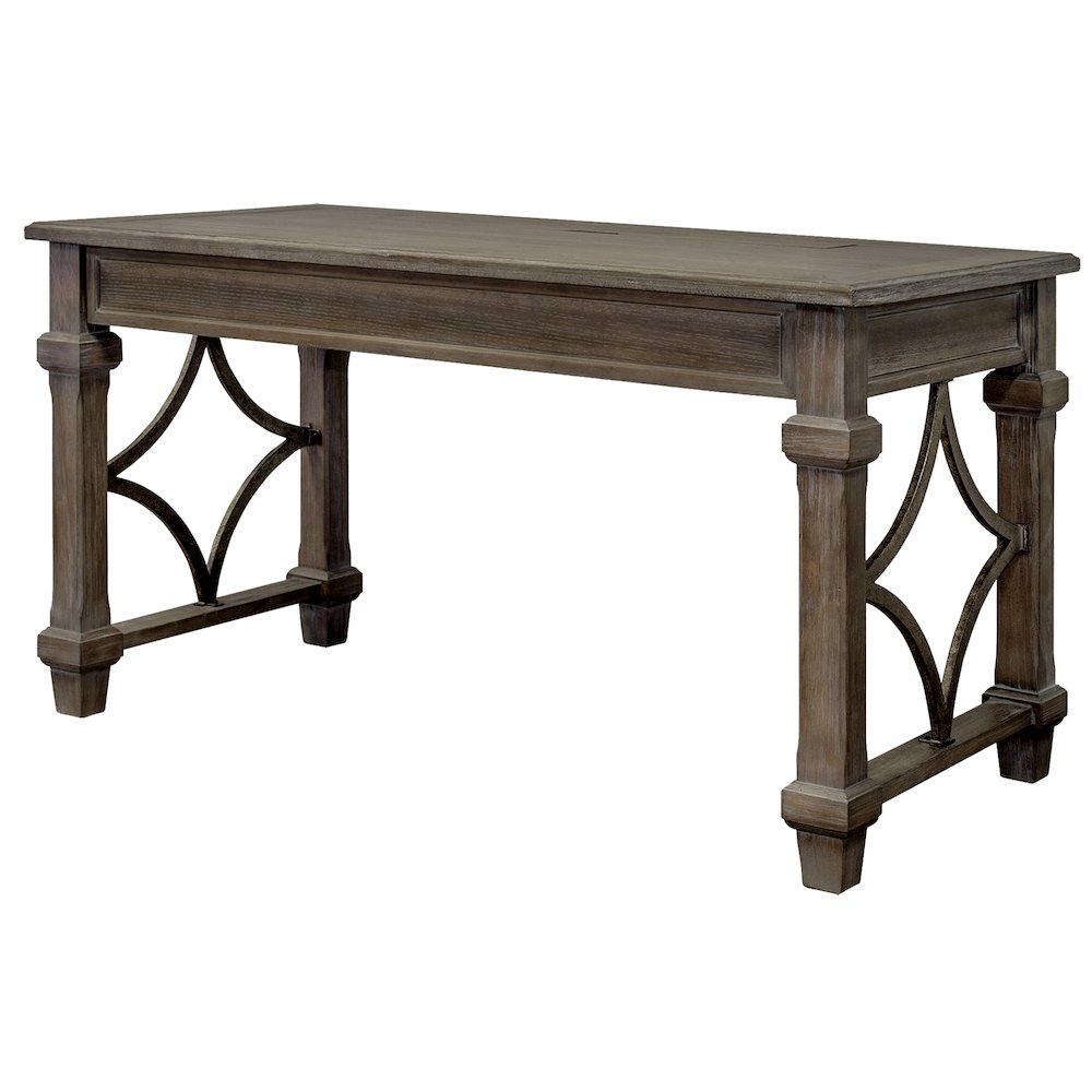 Carson Wood Writing Desk, Writing Table, Gray. Picture 8