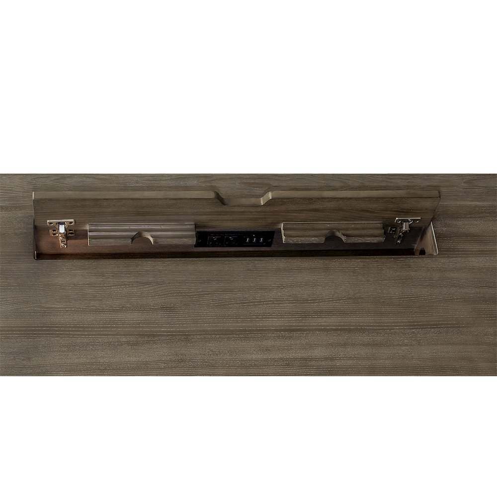 Carson Wood Writing Desk, Writing Table, Gray. Picture 9