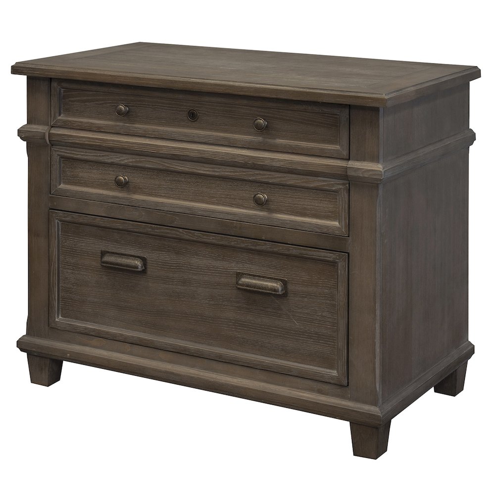 Carson Wood Lateral File, Storage File Drawer, Gray. Picture 5