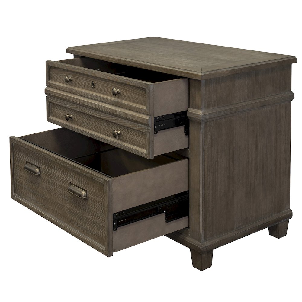 Carson Wood Lateral File, Storage File Drawer, Gray. Picture 7