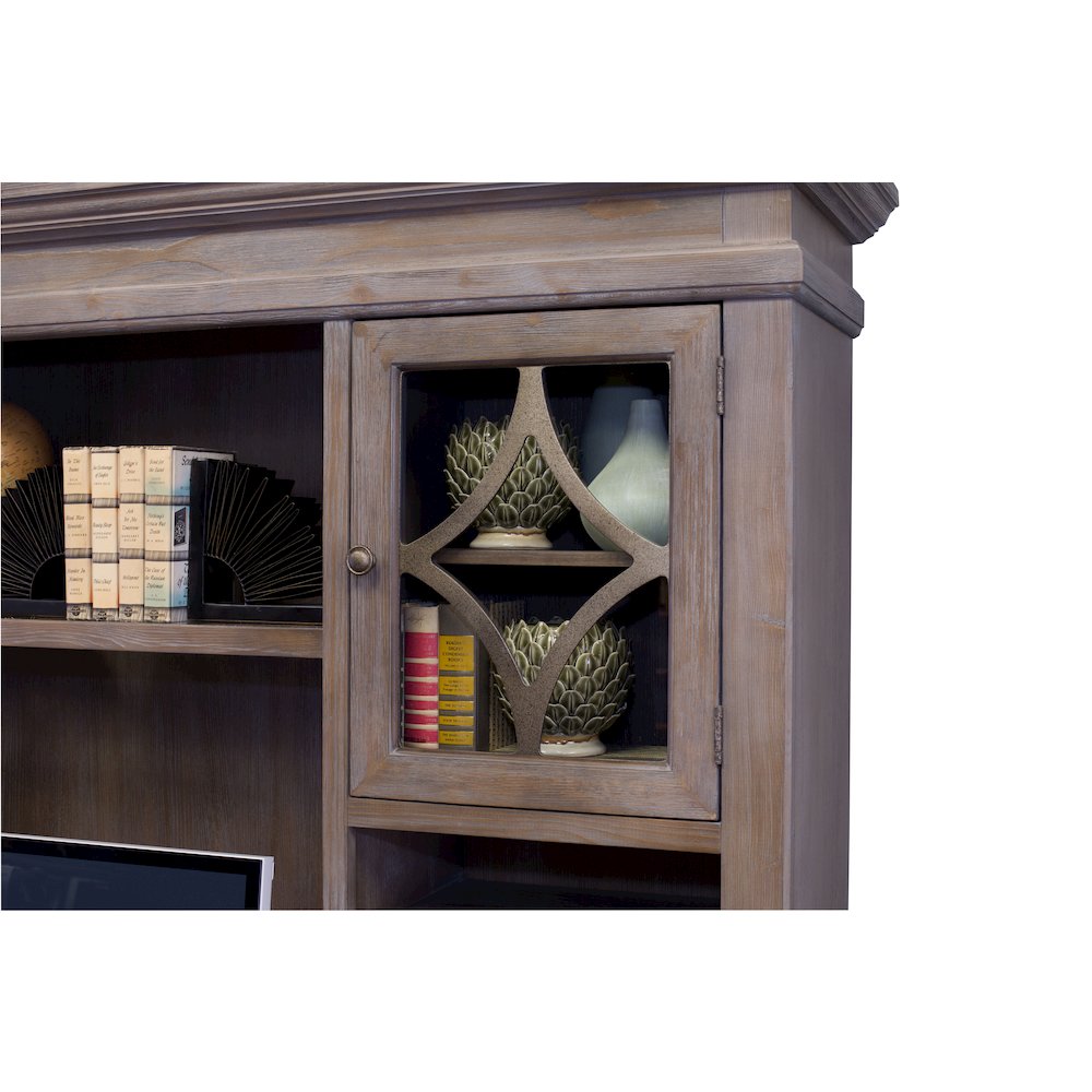 Carson Wood Hutch With Wood Doors, Gray. Picture 2