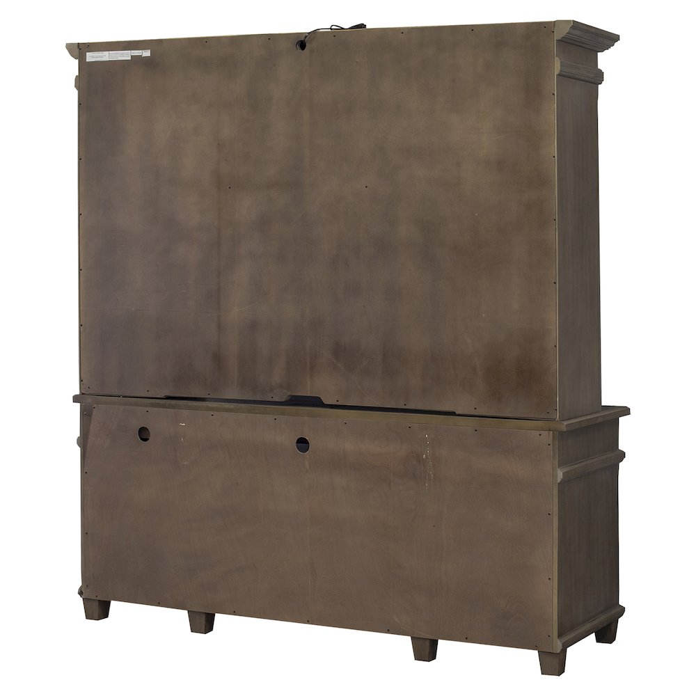 Carson Wood Hutch With Wood Doors, Gray. Picture 5