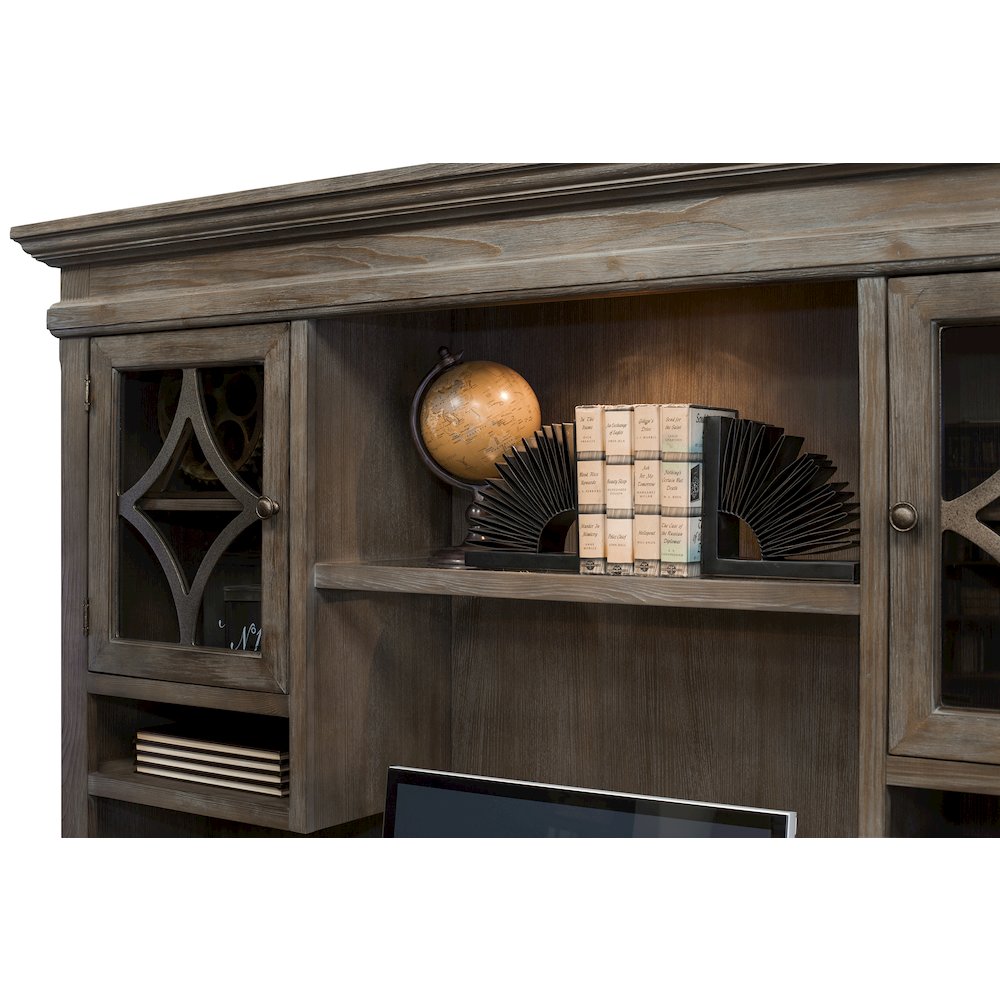 Carson Wood Hutch With Wood Doors, Gray. Picture 8