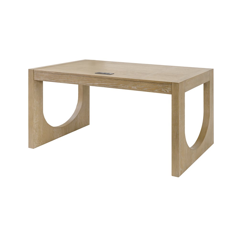 Canyon Drive Modern Wood Office Writing Desk, Light Brown. Picture 3