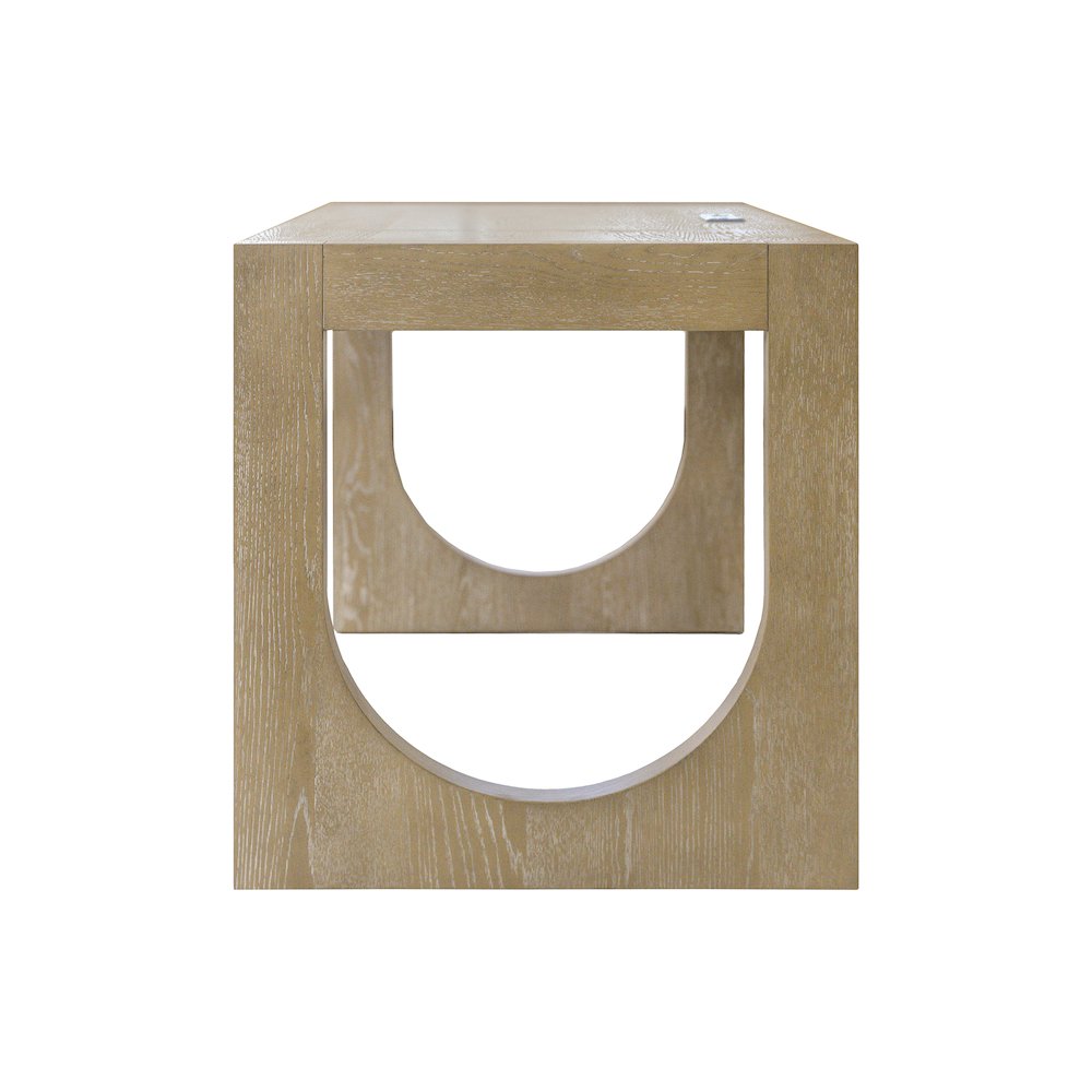 Canyon Drive Modern Wood Office Writing Desk, Light Brown. Picture 4