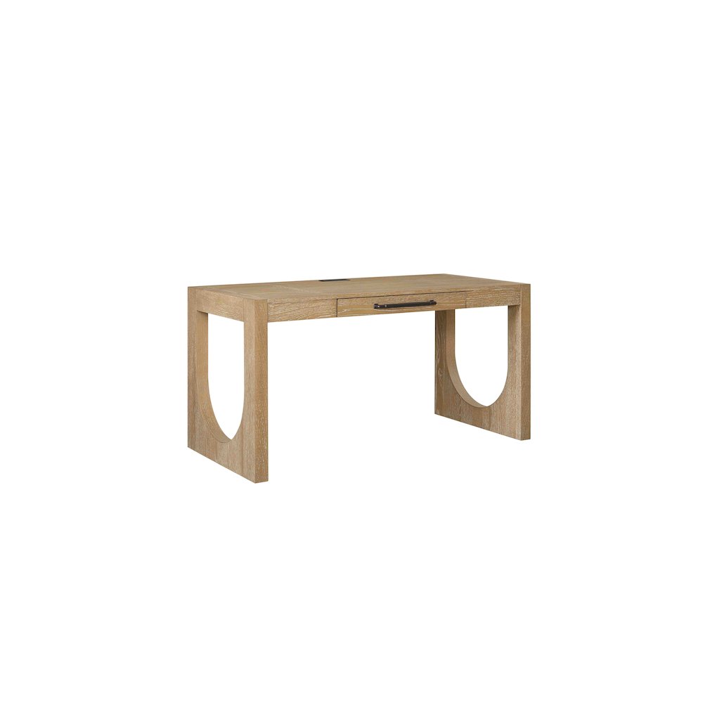 Canyon Drive Modern Wood Office Writing Desk, Light Brown. Picture 13