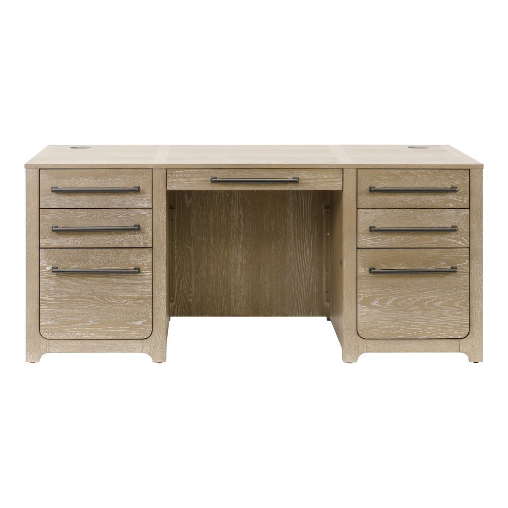 Canyon Drive Wood Double Pedestal Executive Desk. Picture 2