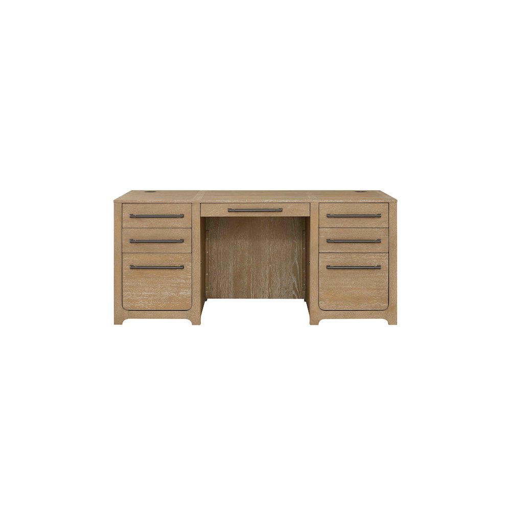 Canyon Drive Wood Double Pedestal Executive Desk. Picture 5