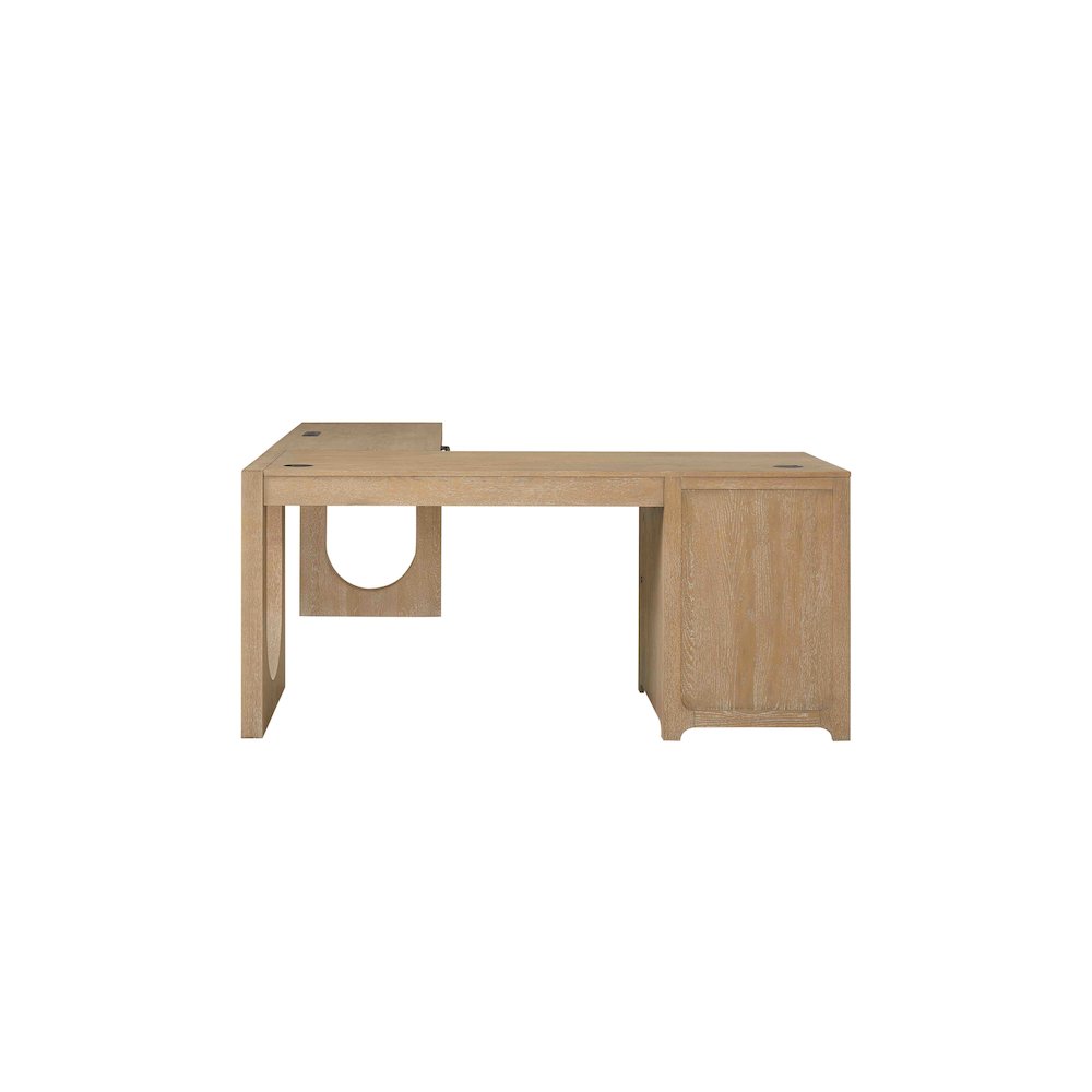Canyon Drive Wood L-Shape Pedestal Desk with RHF Open Return. Picture 4