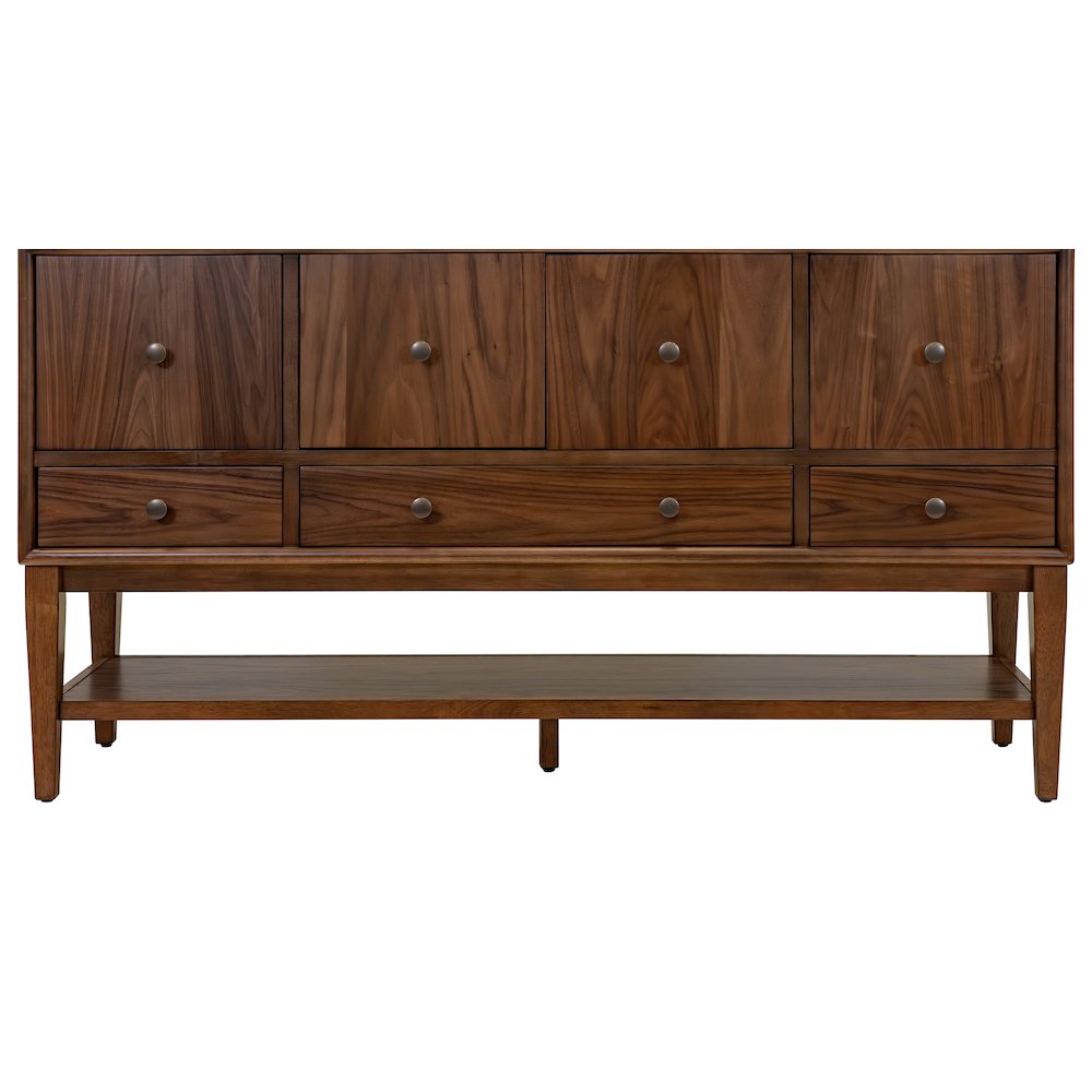 Wood Sideboard, Dining Storage, TV Stand, Entertainment Console, Brown. Picture 3