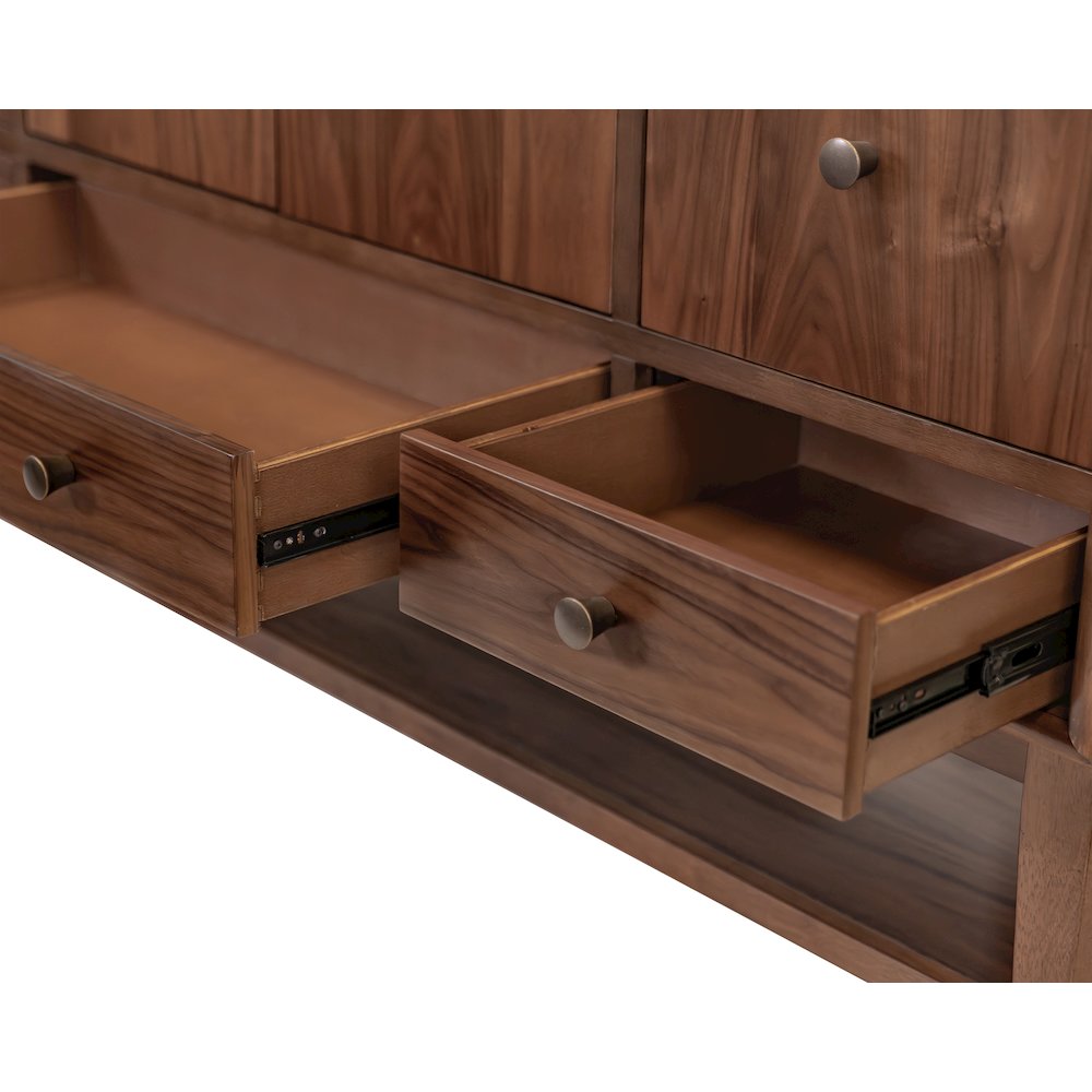 Wood Sideboard, Dining Storage, TV Stand, Entertainment Console, Brown. Picture 11