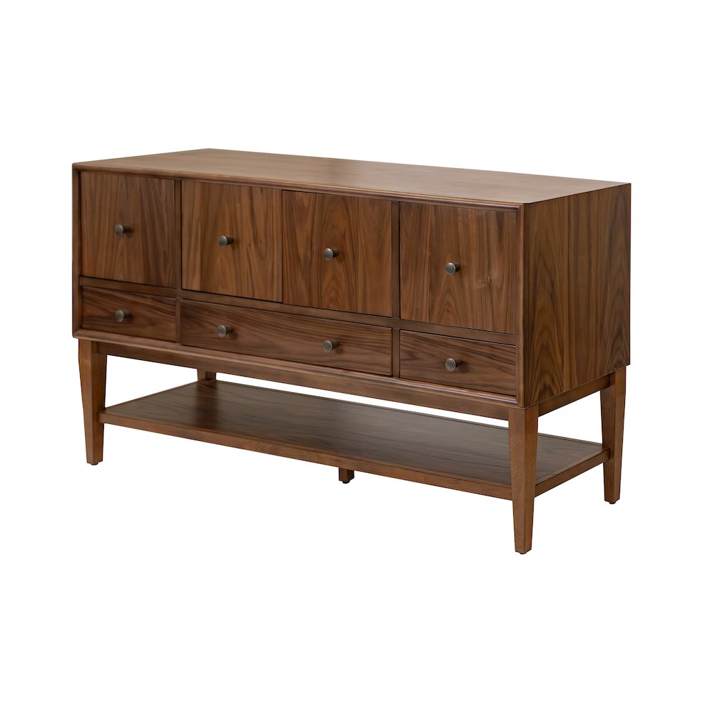 Wood Sideboard, Dining Storage, TV Stand, Entertainment Console, Brown. Picture 1
