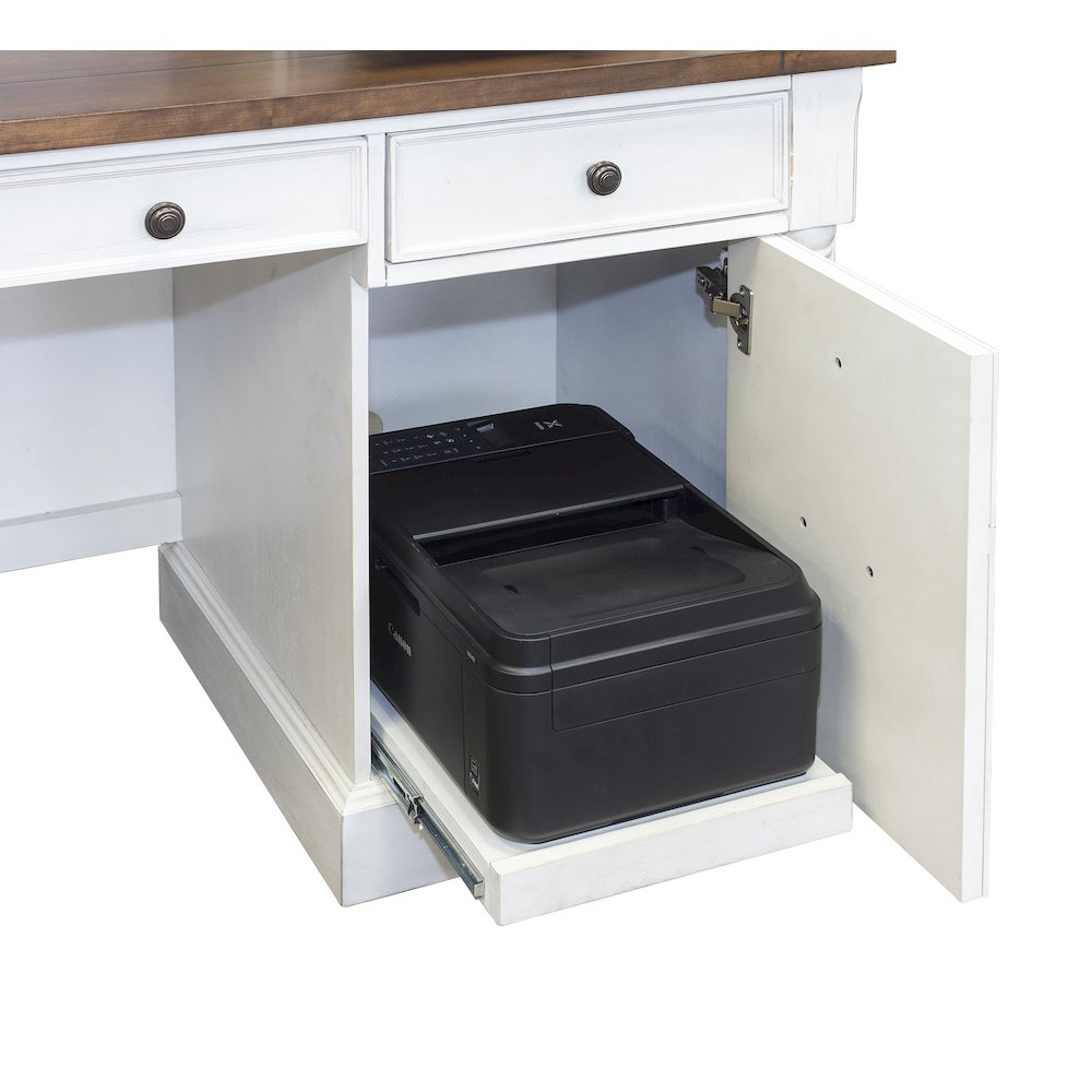 Durham Rustic Wood Credenza, White. Picture 5