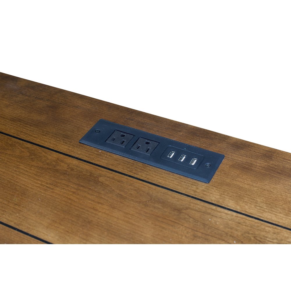 Durham Rustic Wood Credenza, White. Picture 6