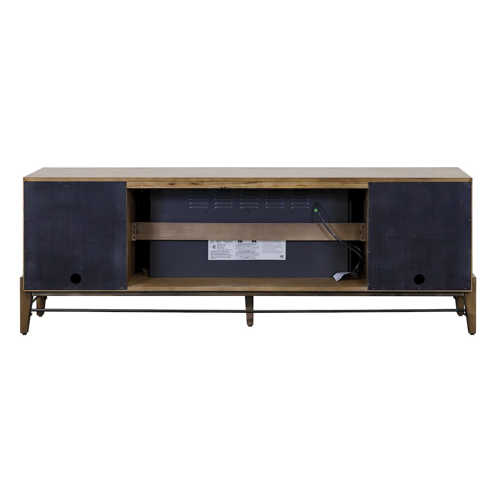 Delray 81 " Fireplace Console, Fully Assembed, Brown. Picture 4