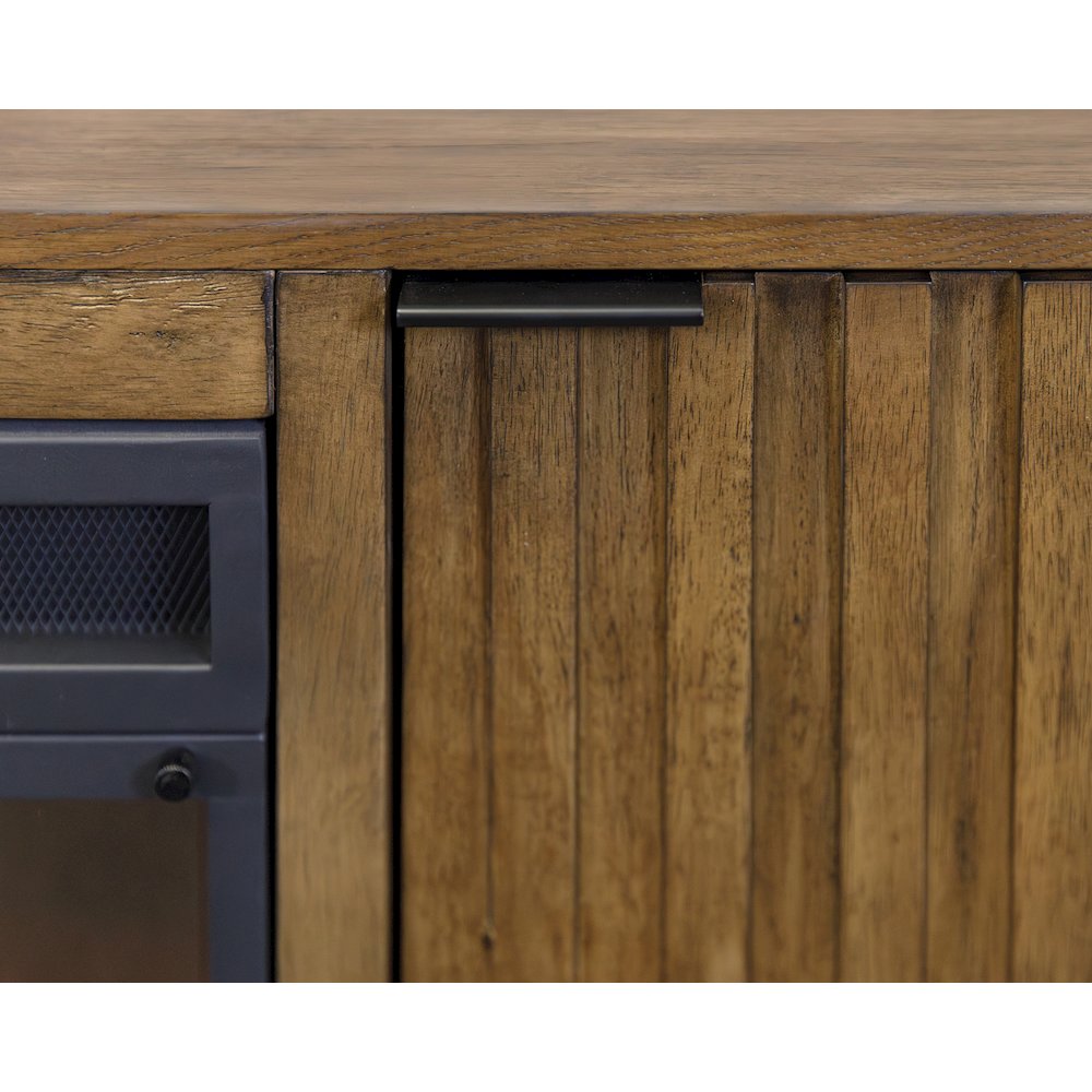 Delray 81 " Fireplace Console, Fully Assembed, Brown. Picture 7