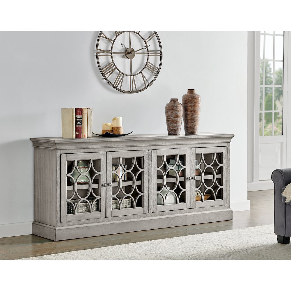 Felicity 72" Four Door TV Console, Entertainment. Picture 6