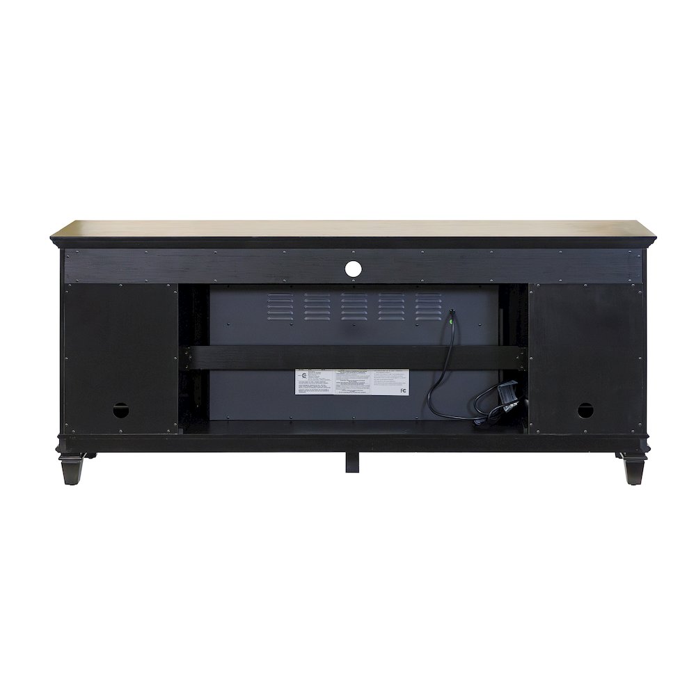 Palisades 67" Fireplace Console, Fully Assembled, Gray. Picture 4