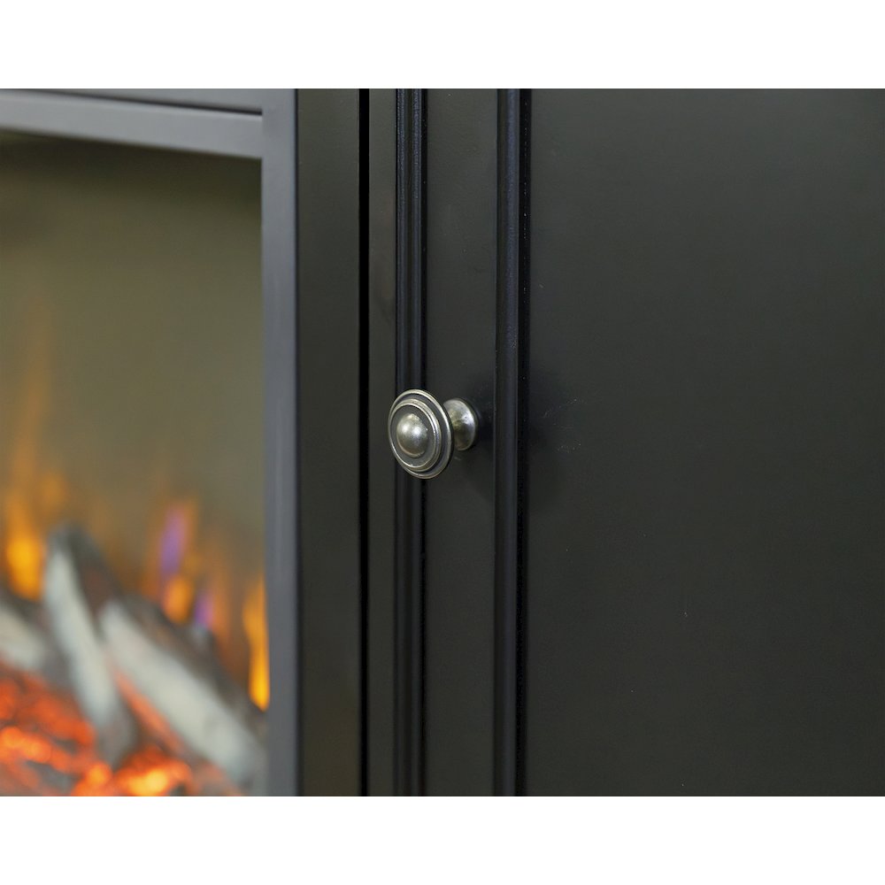 Palisades 67" Fireplace Console, Fully Assembled, Gray. Picture 7